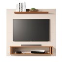 Ver imagem 2 de Painel Europa Tv 32 Polegadas Pequeno Quarto Suspenso Sala Rack Cor Off White/freijó