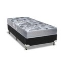 Ver imagem 1 de Cama Box Solteiro: Colchão Anatômico Ortobom D28/EP Fort Tech ISO 60 + Base CRC Suede Black(