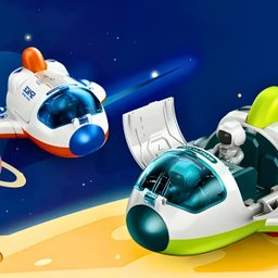 Brinquedo Nave Espacial Estrelar Infantil com Astronauta Cor:verde - 3