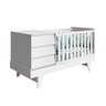 Berço Americano Branco Fosco Prince Vira Mini Cama e Trocador Vira Mesa de Cabeceira Infantil - Rell - 2