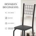 Ver imagem 6 de Conjunto para Sala de Jantar com 4 Cadeiras Dany Preto