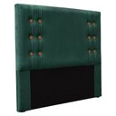 Ver imagem 3 de Kit Cabeceira e Calçadeira Recamier Casal 1,40m Gênova Veludo - Pallazio Verde Floresta