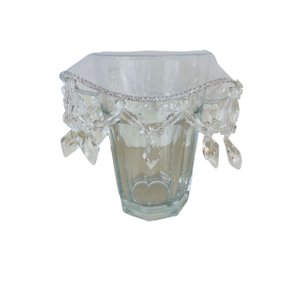 Cobre Jarra e Copo de Transparente Grande 15cm