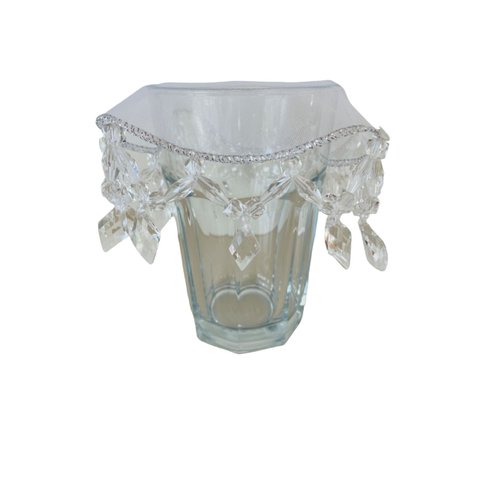 Cobre Jarra e Copo de Transparente Grande 15cm