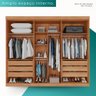 Guarda Roupa Casal 100% Mdf 6 Portas 6 Gavetas Itália - Mais Móveis Cinamomo - 4