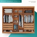Ver imagem 4 de Guarda Roupa Casal 100% Mdf 6 Portas 6 Gavetas Itália - Mais Móveis Cinamomo