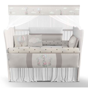 Kit Berço Enxoval de Bebê Elefantinha Nas Nuvens