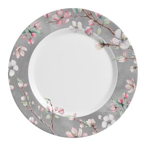 Conjunto com 6 Pratos Raso Colecao Sakura Kika Sato Ø29cm Alleanza Cerâmica