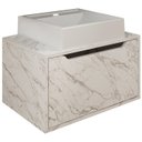 Ver imagem 1 de Gabinete com Cuba para Banheiro Bn3630x46 Marmore Branco Tecno Mobili