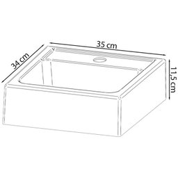 Gabinete com Cuba para Banheiro Bn3630x46 Marmore Branco Tecno Mobili - 4