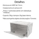 Ver imagem 5 de Gabinete com Cuba para Banheiro Bn3630x46 Marmore Branco Tecno Mobili