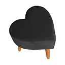 Ver imagem 2 de Puff Decorativo Coração para Sala de Estar Recepção Quarto Salão Grafite Dimazza Móveis