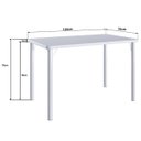 Ver imagem 3 de Mesa de Jantar Retangular 4 Lugares Multimóveis CR50269 Branco