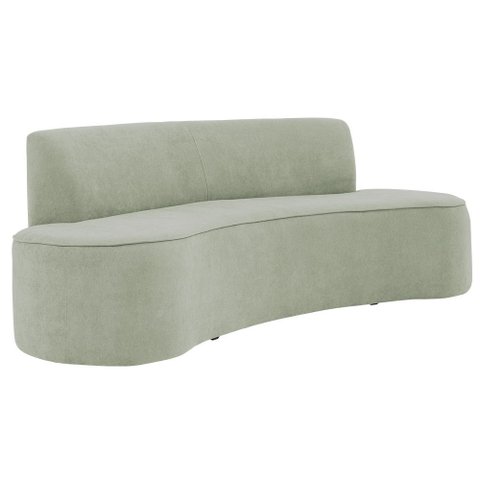 Sofá 03 Lugares 210cm Mônaco Poliéster Verde Claro - Nexta Casa