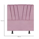 Ver imagem 3 de Cabeceira Solteiro Cama Box Estofada 90 Cm Antonella Suede:rosa