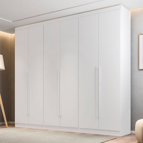 Guarda-Roupa Closet 3 Módulos Roupeiro 6 Portas 6 Gavetas Versatille Yescasa