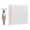 Ver imagem 3 de Guarda-Roupa Closet 3 Módulos Roupeiro 6 Portas 6 Gavetas Versatille Yescasa