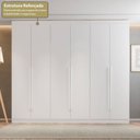 Ver imagem 5 de Guarda-Roupa Closet 3 Módulos Roupeiro 6 Portas 6 Gavetas Versatille Yescasa