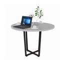 Ver imagem 2 de Mesa Escritório de Reunião 110cm Redonda Multimóveis Cr25331 Cinza Preto