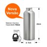 Garrafa Academia Squeeze Alumínio Verde 750ml Mosquetão - 2