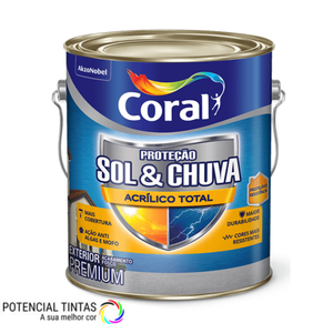 Latex Coral Sol e Chuva Acrilico Total Branco 3,6l