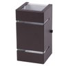 Arandela Katarina 8cm parede/muro 2 faxos de luz 2 frisos:marron - 2