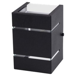 ARANDELA KATARINA 10cm 2 FAIXOS DE LUZ:preto - 1