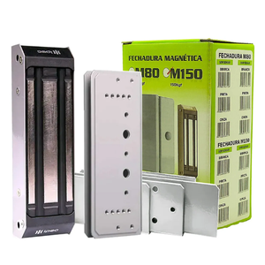 Kit Fechadura Eletromagnética M150 com Sensor + Fonte 2a - Branco