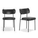 Ver imagem 1 de Kit 2 Cadeiras de Jantar Stela Couríssimo Preto - Vallisa Decor