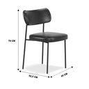 Ver mais imagens de Kit 2 Cadeiras de Jantar Stela Couríssimo Preto - Vallisa Decor