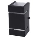 Ver imagem 1 de Arandela Katarina 8cm Parede/muro 2 Faxos de Luz 2 Frisos:preto