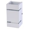 Arandela Katarina 8cm parede/muro 2 faxos de luz 2 frisos:branco - 2