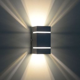 Arandela Katarina 8cm parede/muro 2 faxos de luz 2 frisos:branco - 6