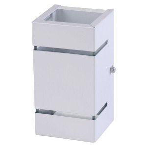 Arandela Katarina 8cm parede/muro 2 faxos de luz 2 frisos:branco