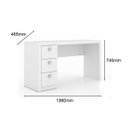 Ver imagem 2 de Mesa Escritório com 3 Gavetas Me4102 Branco - Tecno