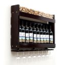 Ver imagem 3 de Adega Delenha Madeira Maciça Porta Rolhas E Taças Nogueira