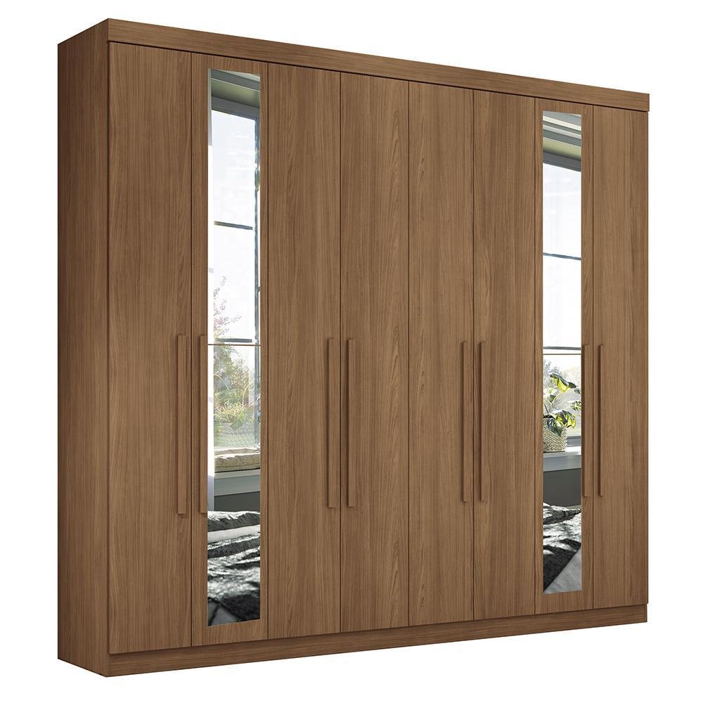 Menor preço em Guarda Roupa Casal Master New 8.4 8 Portas Jatobá com Espelho - Santos Andirá