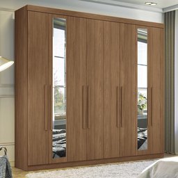 Guarda Roupa Casal Master New 8.4 8 Portas Jatobá com Espelho - Santos Andirá - 2