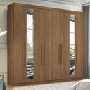 Ver imagem 2 de Guarda Roupa Casal Master New 8.4 8 Portas Jatobá com Espelho - Santos Andirá