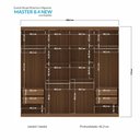 Ver imagem 4 de Guarda Roupa Casal Master New 8.4 8 Portas Jatobá com Espelho - Santos Andirá