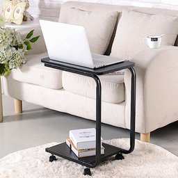 MESA PARA NOTEBOOK MULTIFUNCIONAL COM RODINHAS AUXILIAR JANTAR CAMA SALA ESTUDO HOME OFFICE - 4