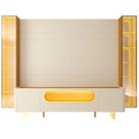 Ver imagem 2 de Rack com Painel para TV até 84 Polegadas com LED 100% MDF 293CMX238CM 1 Gaveta 4 Portas Luminare Nobre