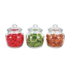 Conjunto de Potes de Vidro Hermético 620ml 3 Peças - Casambiente Povi084 - 3