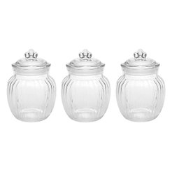 Conjunto de Potes de Vidro Hermético 620ml 3 Peças - Casambiente Povi084 - 4