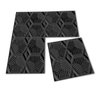 Kit com 25 Placas Hexagonal 3D Revestimento de Parede Preto 50x50cm - 1