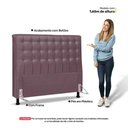 Ver imagem 5 de Cabeceira Cama Box Casal Queen Size Ciara 160cm Botonê com Frame Veludo Rosê - Abmaza