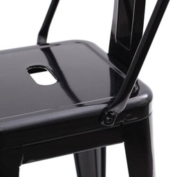 Kit 4 Banquetas Baixas Iron Tolix Titan Rivatti Encosto Baixo Preta - 7 Kit 4 Banquetas Baixas Iron Tolix Titan Rivatti Encosto Baixo Preta - 7