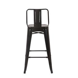 Kit 4 Banquetas Baixas Iron Tolix Titan Rivatti Encosto Baixo Preta - 2 Kit 4 Banquetas Baixas Iron Tolix Titan Rivatti Encosto Baixo Preta - 2