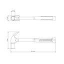 Ver imagem 2 de Martelo de Unha 27 Mm Tramontina Tubo Fort com Cabo Tubular Polido Tramontina