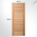 Ver imagem 2 de Folha de Porta Maciça em Eucalipto Acabamento Natural 210x90cm PM95 Clean Cruzeiro Portas